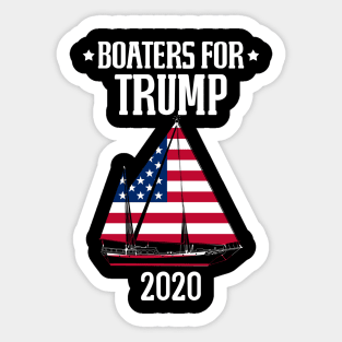 Sailboat Boaters For Trump 2020 Graphic Design Sticker